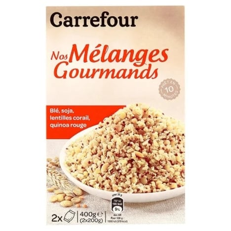CARREFOUR Mélange Céréales Blé/Soja/Lentilles 2x200 g
