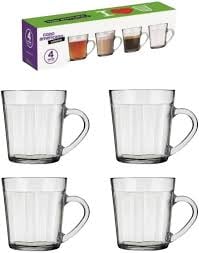 COPO AMERICANO Set 4 Mugs en Verre