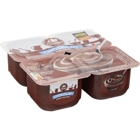 ELLE & VIRE Crème Dessert Chocolat Pack de 4x100g