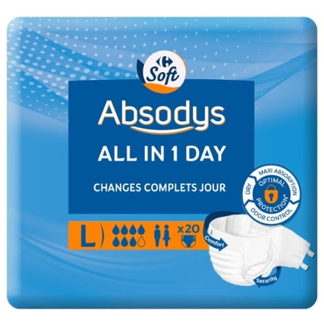 CARREFOUR Changes Adulte Large Pack de 20