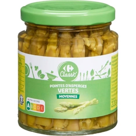 CARREFOUR Pointes d'Asperges 250 ml