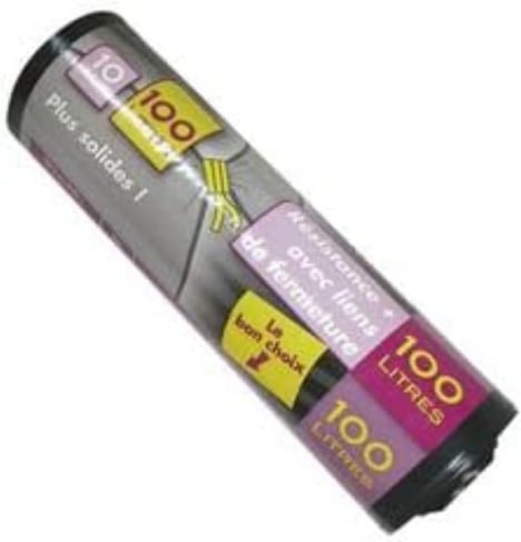 ELBE Sacs Poubelle Noirs 100L Lot de 10