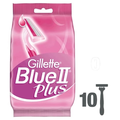 GILLETTE Blue II Rasoirs Jetables Femme Lot de 10