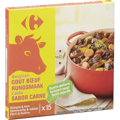CARREFOUR Bouillon Cube Bœuf Pack de 15x10 g