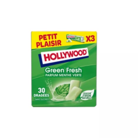 HOLLYWOOD Greenfresh Menthe Verte Pack de 10x14 g