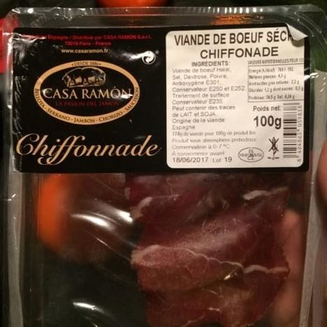CASA RAMON Chiffonnade d'Échine Séchée 100 g