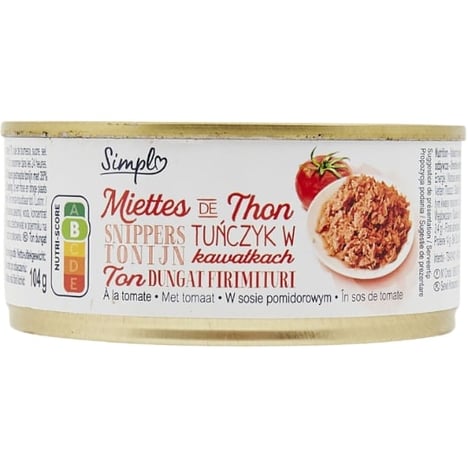 PP BLANC Miettes de Thon à la Tomate 150 g