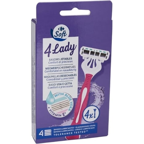 CARREFOUR Rasoirs Féminins 4 Lames