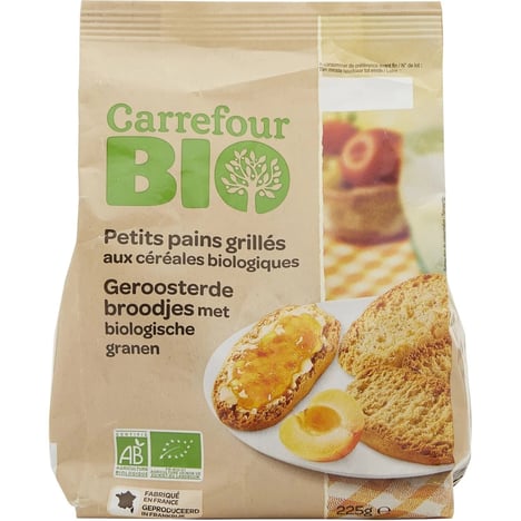 CARREFOUR BIO Petits Pains Grillés Multi-Céréales 255 g
