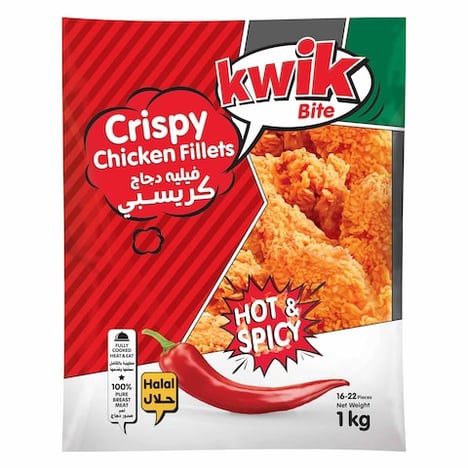 KWIK BITE Filets de Poulet Croustillants Halal Épicés 1kg