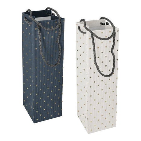 EMBALLAGE Sac Bouteille Brillant Étoiles 10,1x33x8,9cm