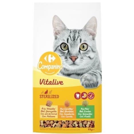 CARREFOUR Croquettes Chat Stérilisé Lapin-Légumes 4kg