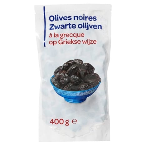 PP BLANC Olives Noires à la Grecque 400 g