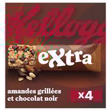 KELLOGG'S Barre Extra Chocolat-Amande 4x32g