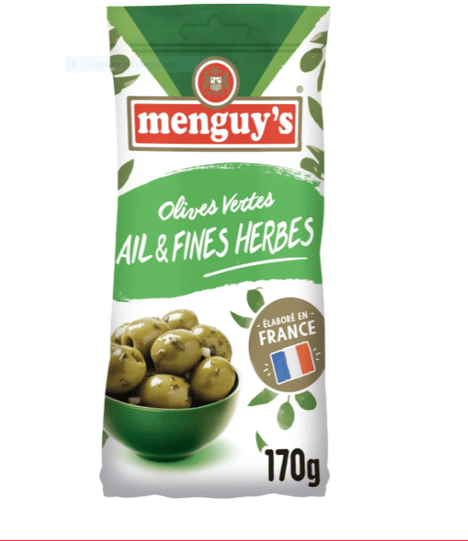 MENGUY'S Olives Vertes Ail et Herbes 170 g