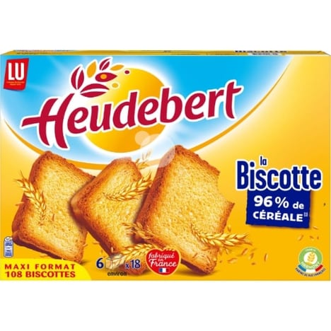 HEUDEBERT Biscottes Nature 108 tranches
