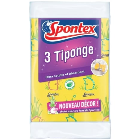 SPONTEX Éponges Tiponge Extra Souple Pack de 3