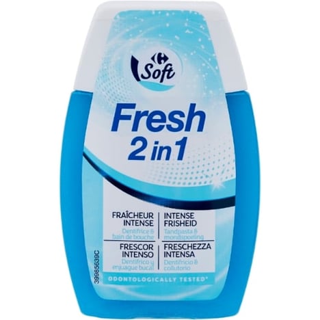 CARREFOUR Dentifrice Gel 2-en-1 Menthe Fraîche 100 ml