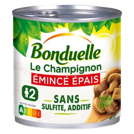 BONDUELLE Champignons Émincés Sans Additif 195 g