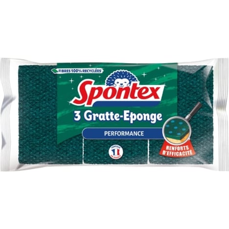 SPONTEX Éponge Grattante Colorée Lot de 10