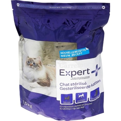 CARREFOUR Croquettes Expert+ pour Chat 1,5 kg
