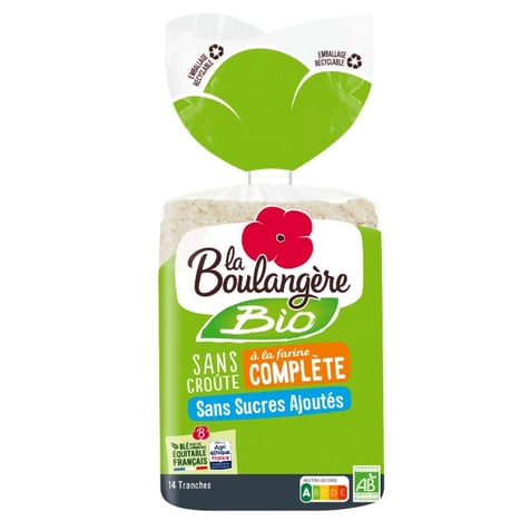 LA BOULANGÈRE Pain de Mie Nature Sans Croûte 500 g