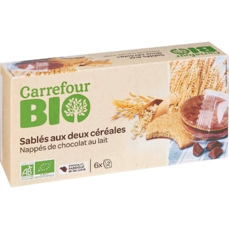 CARREFOUR BIO Sablés 2 Céréales 160g