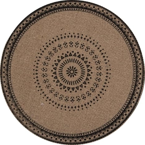 CARREFOUR HOME Set de Table Rond Noir 38 cm