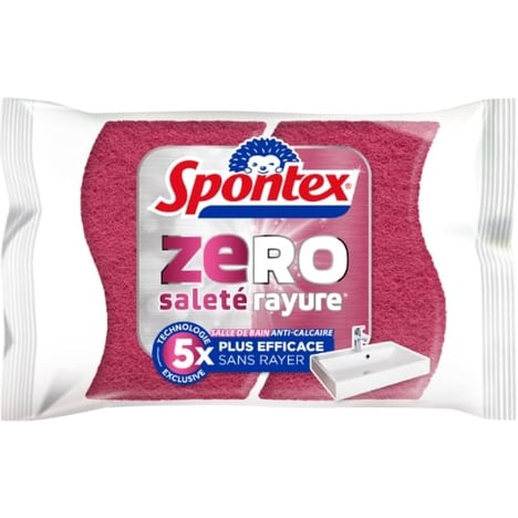 SPONTEX Éponge Récurante Salle de Bain Zéro Saleté Pack de 2