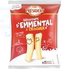 PRÉSIDENT Emmental à Croquer 8 Sticks 144g