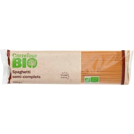 CARREFOUR BIO Spaghetti Semi-Complet 500 g