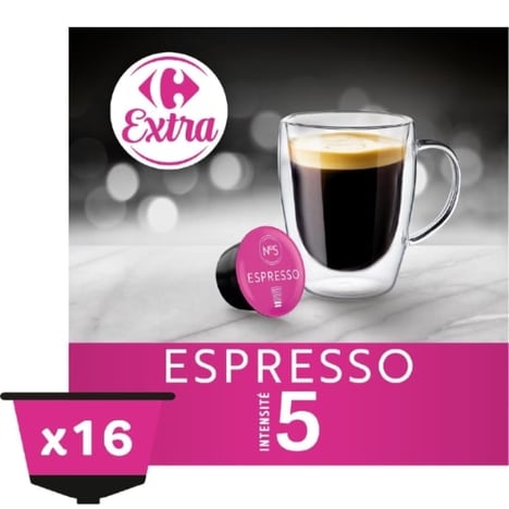 CARREFOUR Capsules Café Expresso 16 unités
