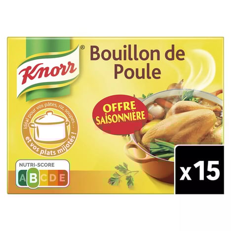 KNORR Bouillon de Poule Pack de 15 Tablettes