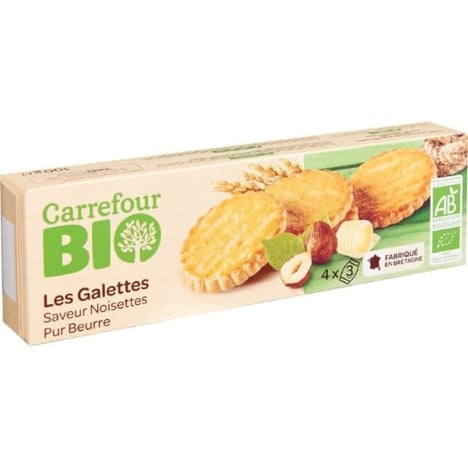 CARREFOUR BIO Galettes Noisette Pur Beurre 100g