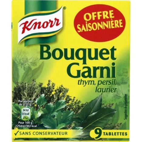 KNORR Bouquet Garni Pack de 9 Tablettes 99g