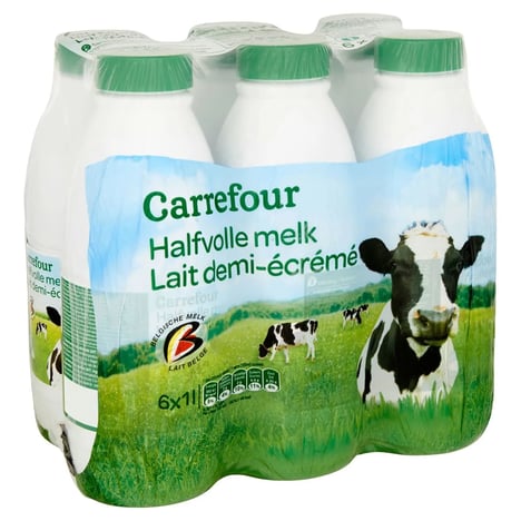 CARREFOUR Lait de Brebis Demi-Écrémé Lot de 6 x 1 L
