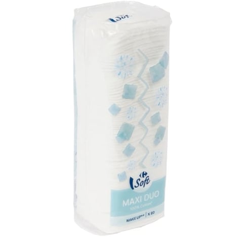 CARREFOUR Carrés à Démaquiller Lot de 80