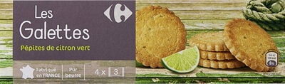CARREFOUR Galettes aux Pépites de Citron Vert 100 g