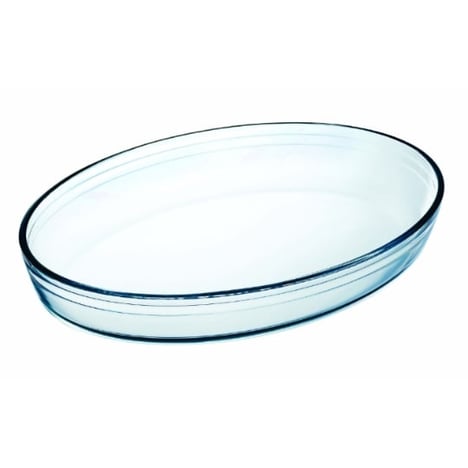 CARREFOUR HOME Plat Ovale en Verre 39x27 cm