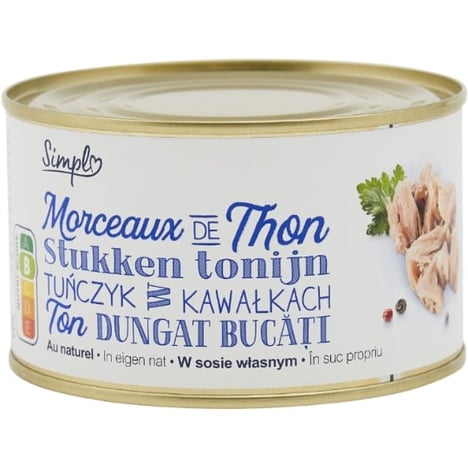 PP BLANC Morceaux De Thon Listao Au Naturel 1/2