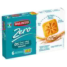 BALOCCO Biscuits Flocons Avoine & Riz 0% Sucre 230 g