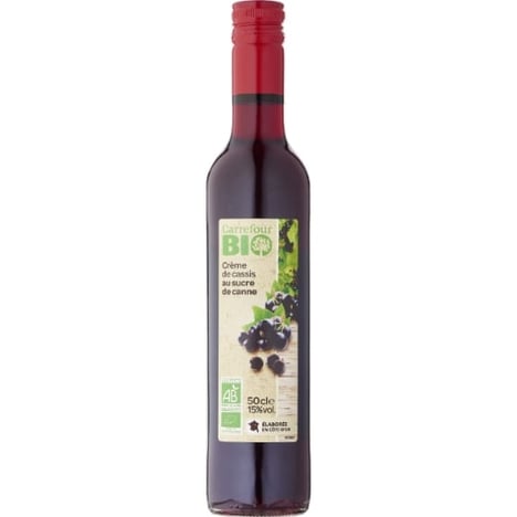 CARREFOUR BIO Crème de Cassis 15% Vol. 500 ml