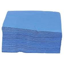 JOKER Serviettes Bleues 33x33cm 2 Plis 50 Feuilles