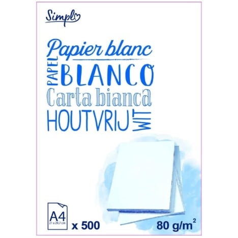 SIMPL Ramette Papier Blanc 80G A4 X500