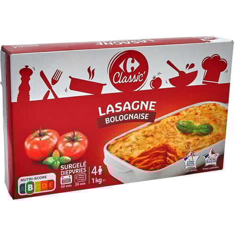 CARREFOUR Lasagnes à la Bolognaise 1 kg
