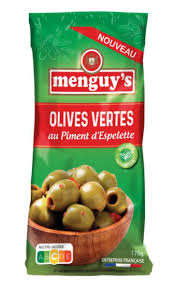 MENGUY'S Olives Vertes au Piment d'Espelette 170 g