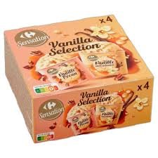 CARREFOUR SENSATION Mini Pots Glacés Vanille Pack de 4 240g