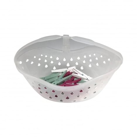 CARREFOUR Panier avec 20 Pinces à Linge