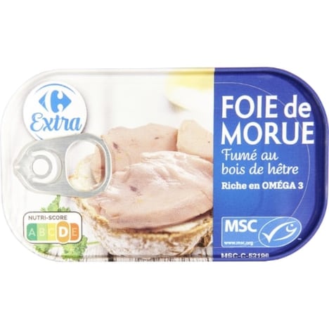 CARREFOUR BIO Foie de Morue Fumé 121 g