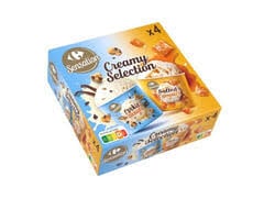 CARREFOUR SENSATION Mini Pots Glacés Cookie Caramel Pack de 4 288g